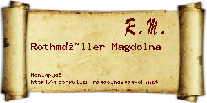 Rothmüller Magdolna névjegykártya